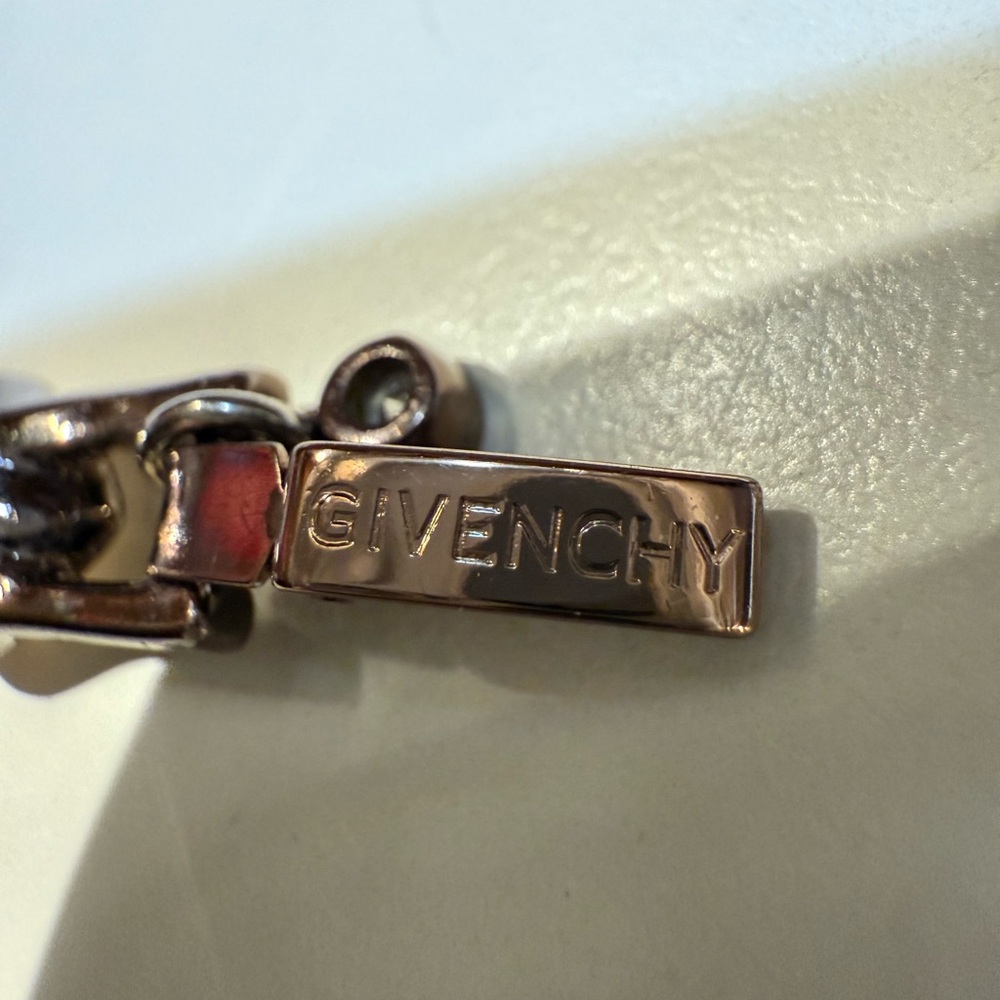 Givenchy Gold and Red Logo Charm